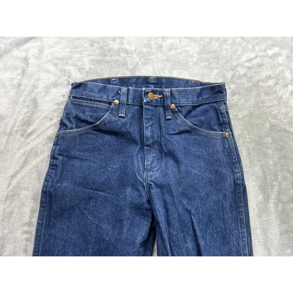 Wrangler 13MWZ Cowboy Cut Jeans Mens 27x34 Blue Denim Western Workwear Rodeo